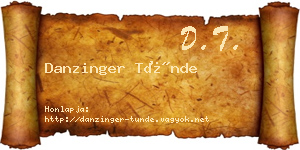 Danzinger Tünde névjegykártya