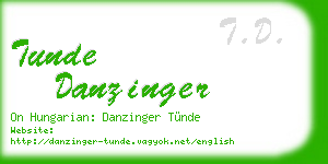 tunde danzinger business card